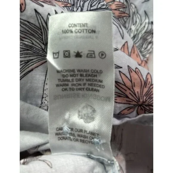 Sunrise Kingdom Vintage Design Hawaiian Palm Print Button Down Light Blue Coral - Picture 9 of 15